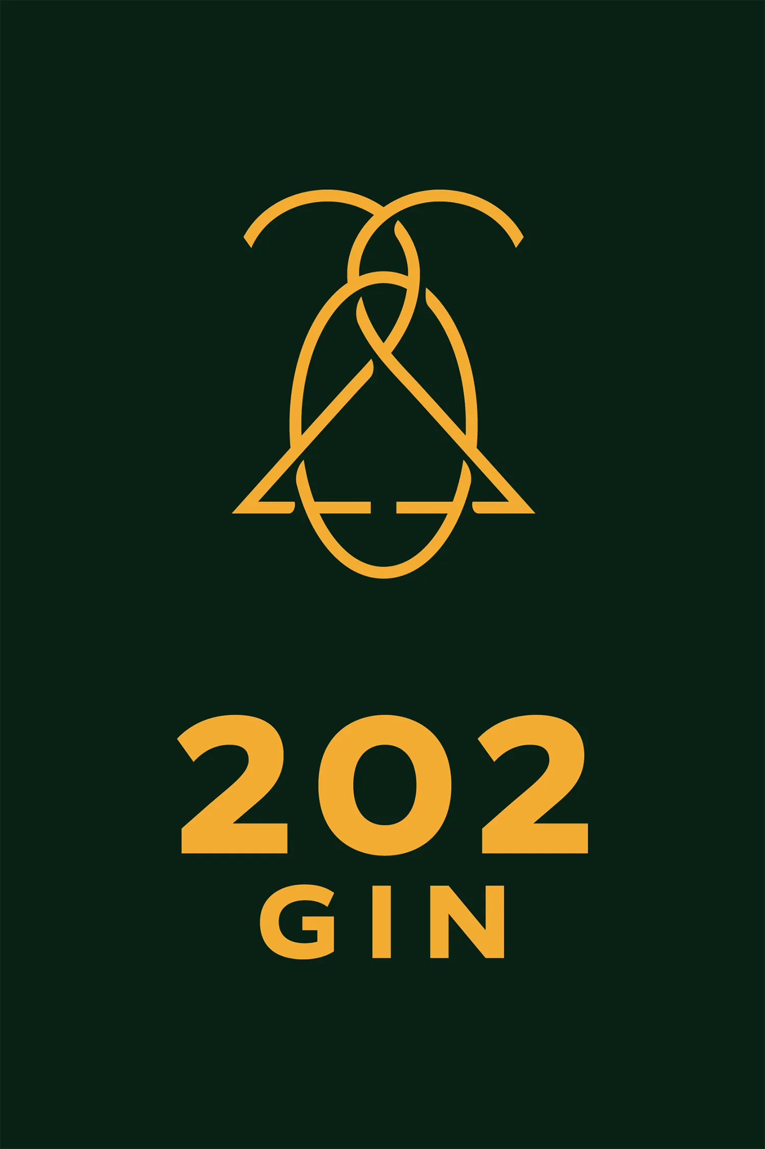 202 Dry GIN logo design