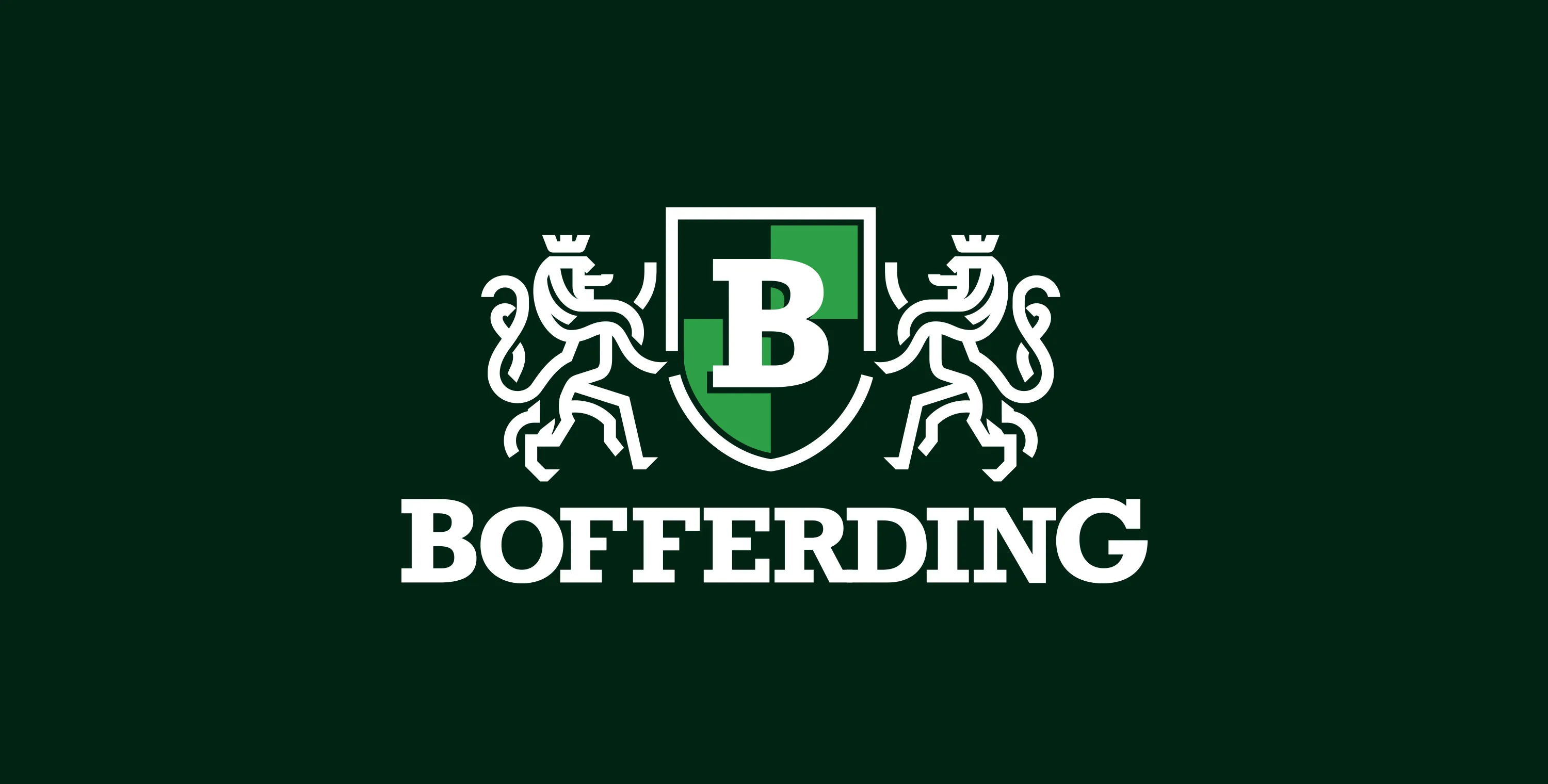 Bofferding brand logo and bottle concept portrait