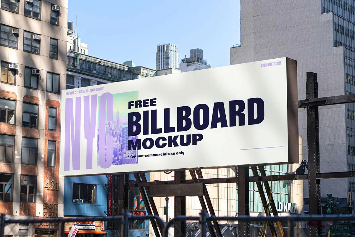 Free NYC billboard mockup alternative design