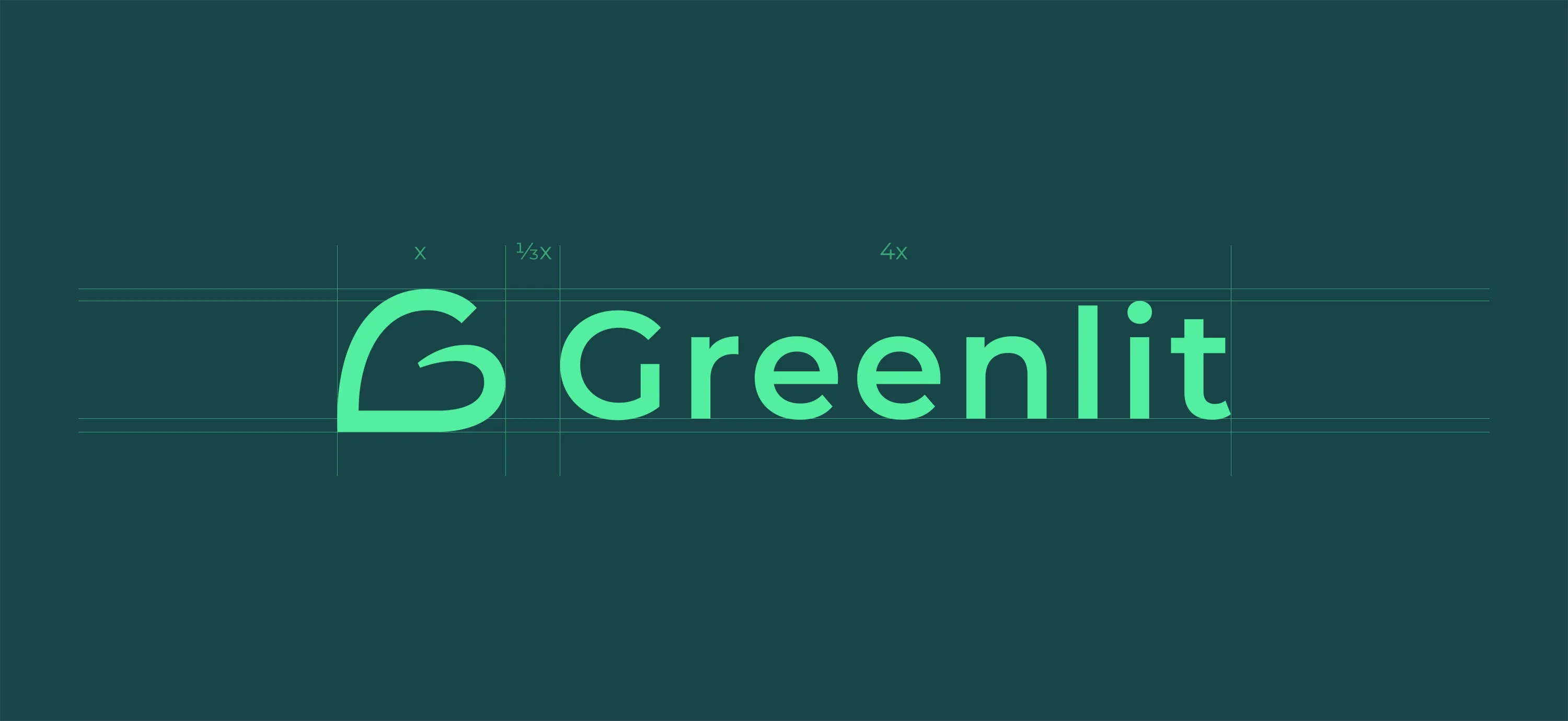 Greenlit logo construction and dimensions