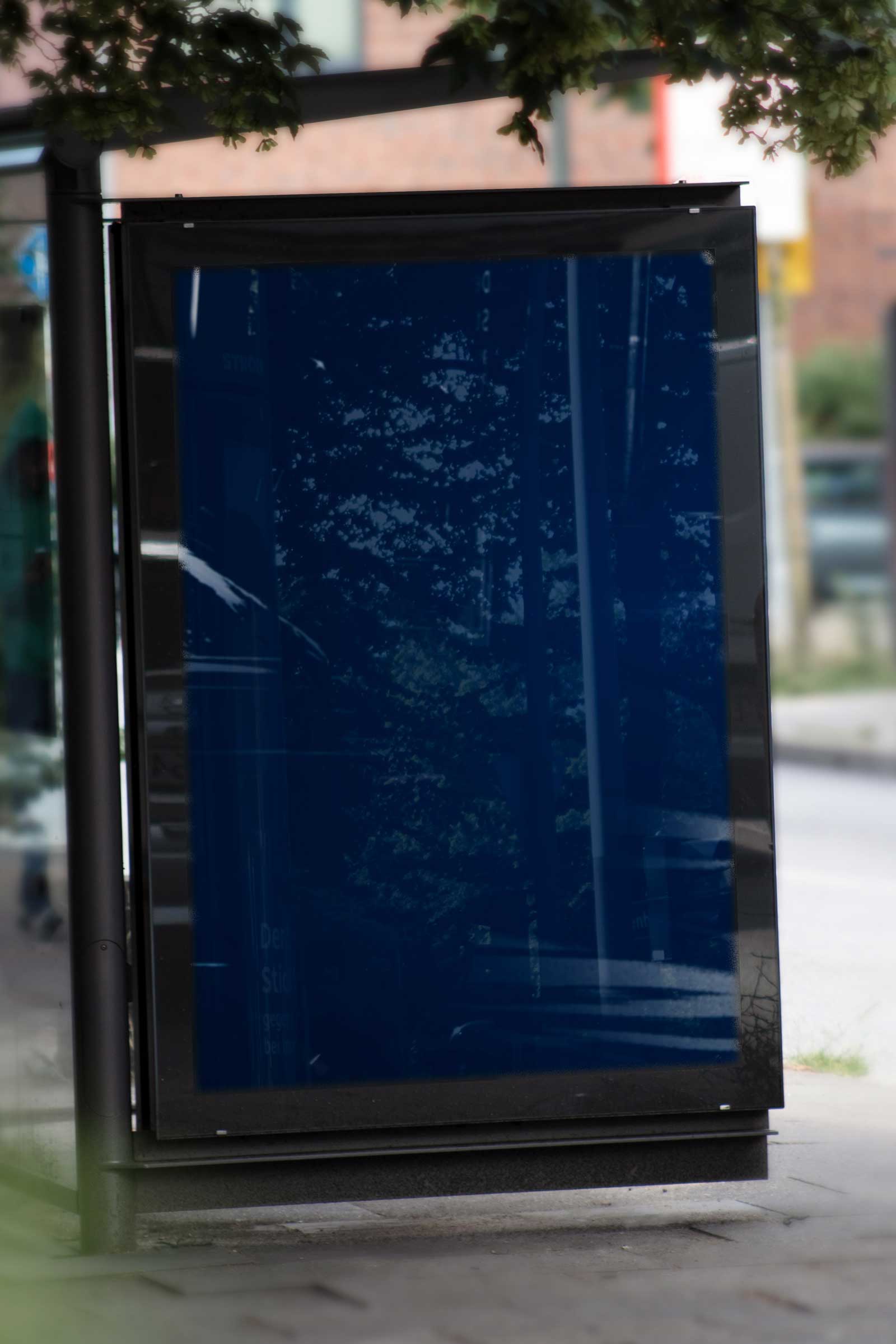 free busstop billboard mockup blank