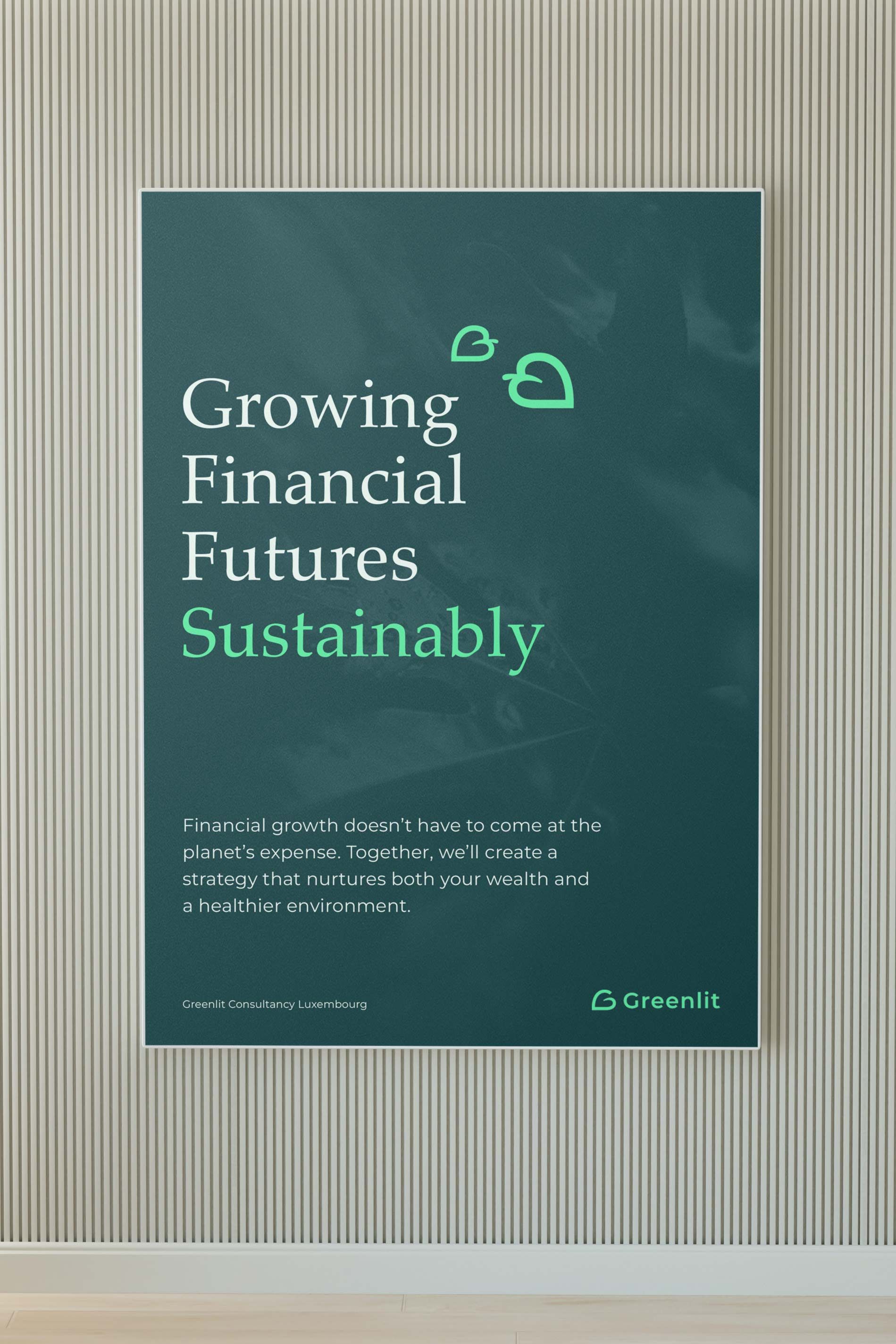Greenlit Luxembourg poster design brand presentation