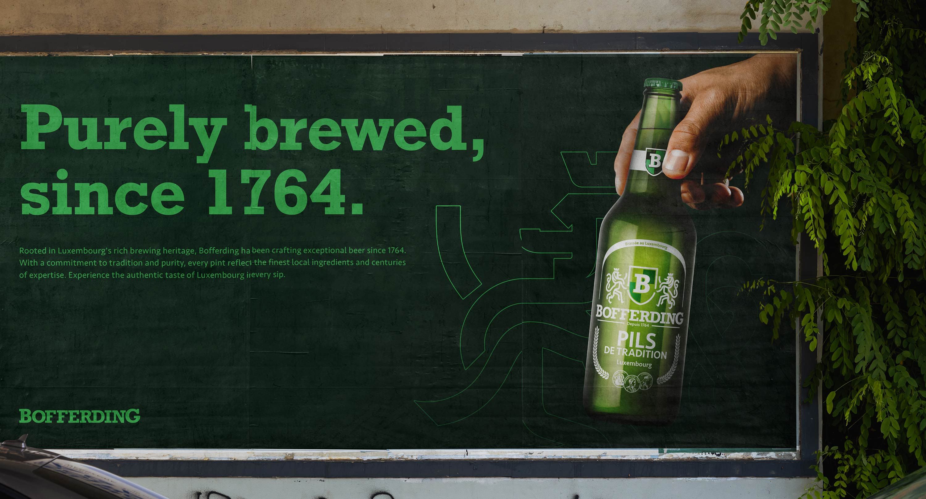 Luxembourgish beer brand logo and packaging concept