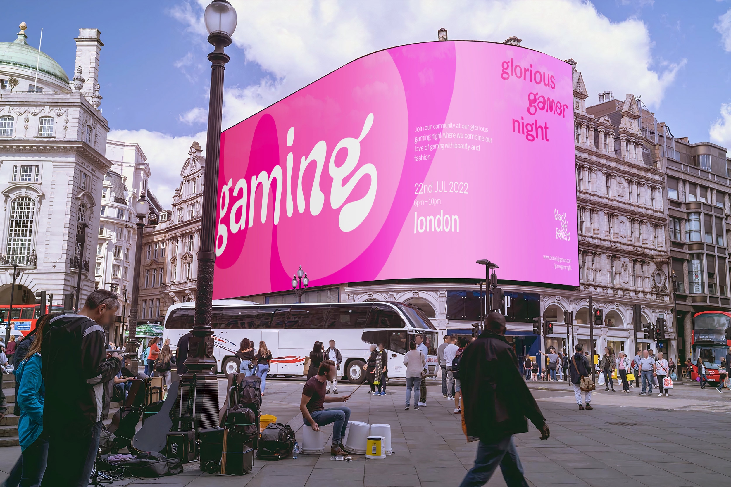 Black Girl Gamers glorious gamers event billboard london piccadilly