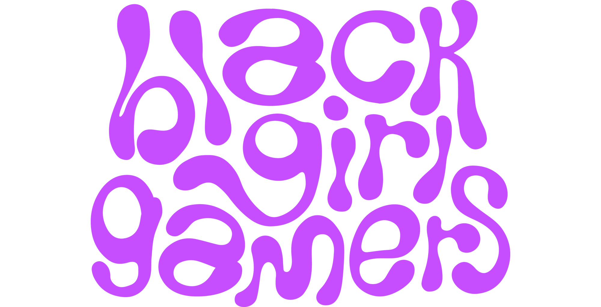 Black Girl Gamers transforming liquid logo