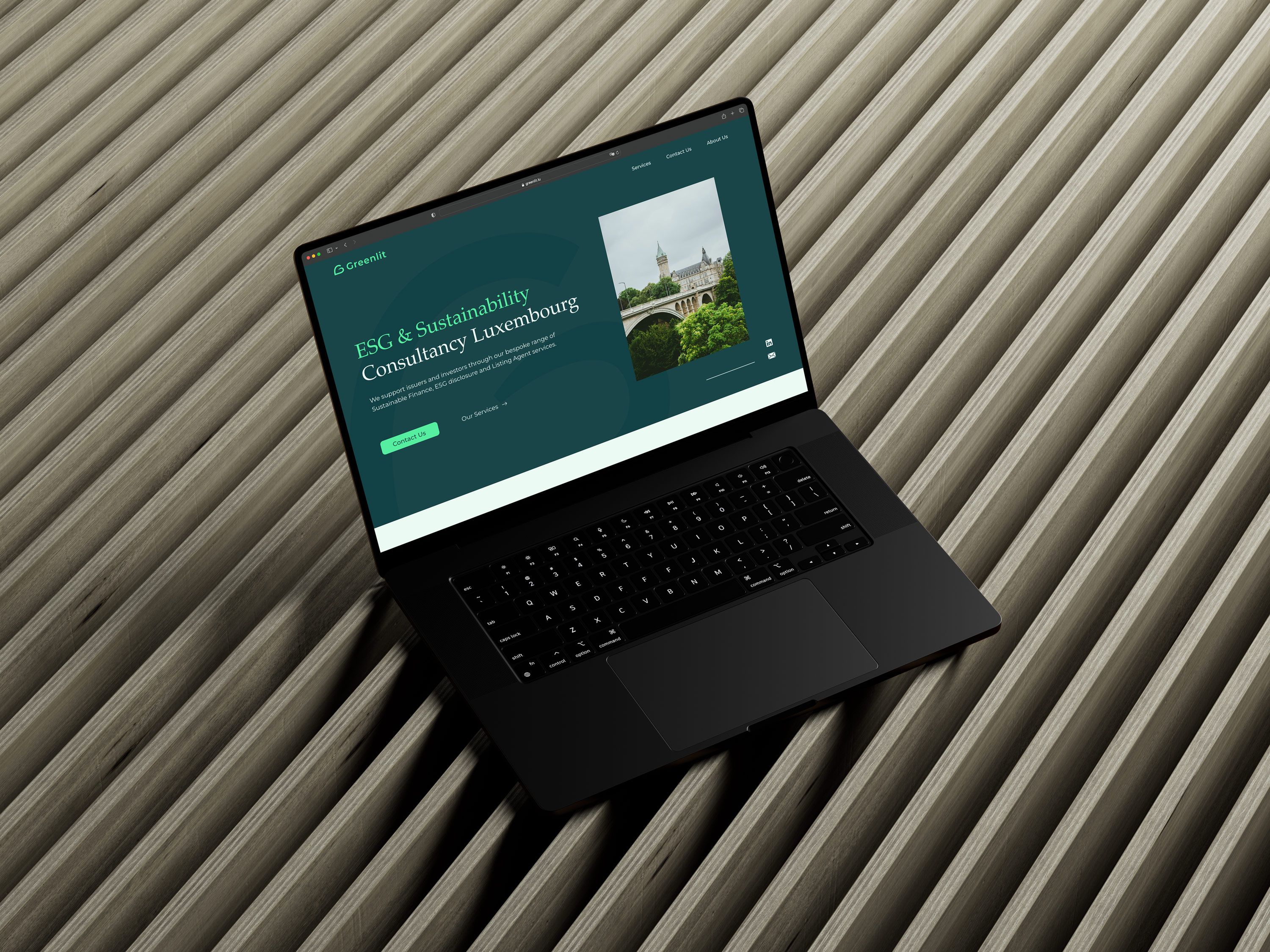 Greenlit Luxembourg website design concept