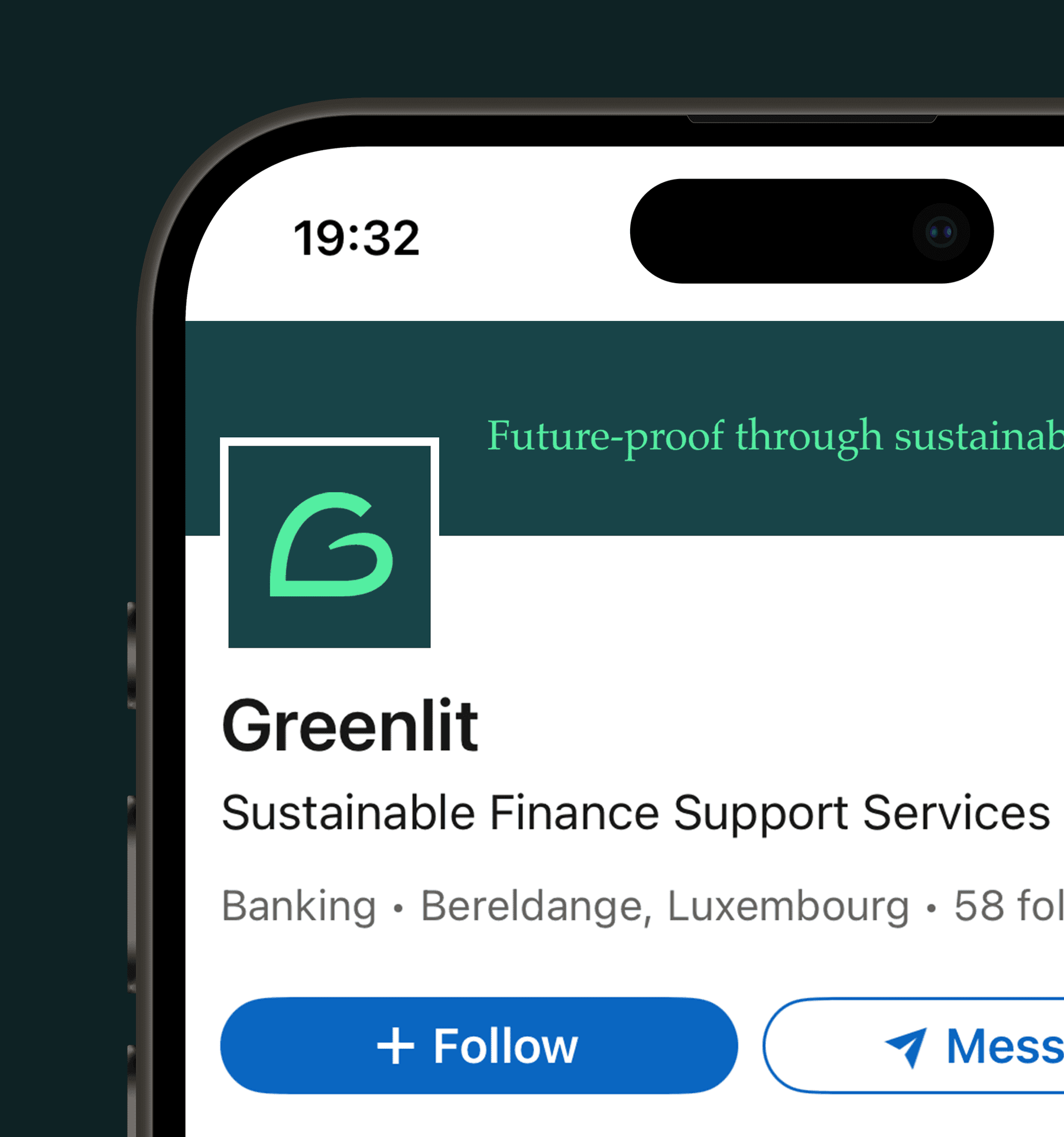 Greenlit Luxembourg Linkedin logo design